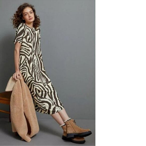 Anthropologie Corey Lynn Calter Zebra Maxi Dress NEW Size Small - Picture 2 of 9
